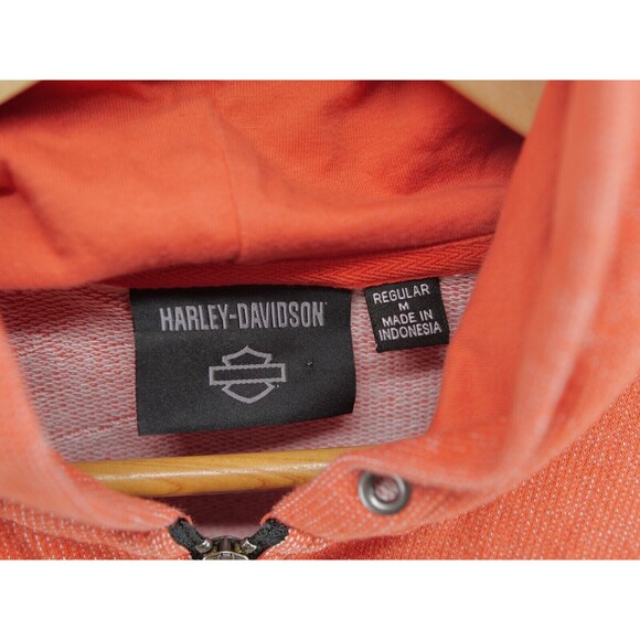 Harley-Davidson Men's Traditional Zip-Up Hoodie, Orange - 96498-22VM Medium - Picture 4 of 9